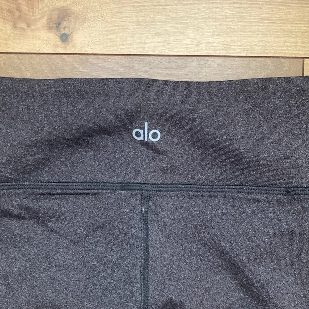 ALO Gray Moto Leggings